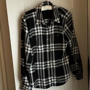 Women’s Banana Republic Monochrome Checkered Shirt Boyfriend fit